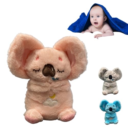 Atmender Otter als Einschlafhilfe, schlafender Otter aus Plüsch mit Atmung, atmender Koala, beruhigender Otter for Einschlafen for Babys, Koala mit beweglichen Ohren, beruhigende Musik gegen Angst, fü von Yao Guang