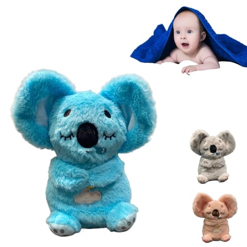 Atmender Otter als Einschlafhilfe, schlafender Otter aus Plüsch mit Atmung, atmender Koala, beruhigender Otter for Einschlafen for Babys, Koala mit beweglichen Ohren, beruhigende Musik gegen Angst, fü von Yao Guang