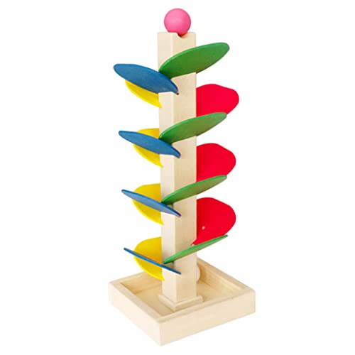 Ball Drop -Spielzeug Holzbaum Buntes Blattturm Spielzeug Kinderbällchen Pädagogikspielzeug, Ball Drop Educational Toy von Yaoliucp