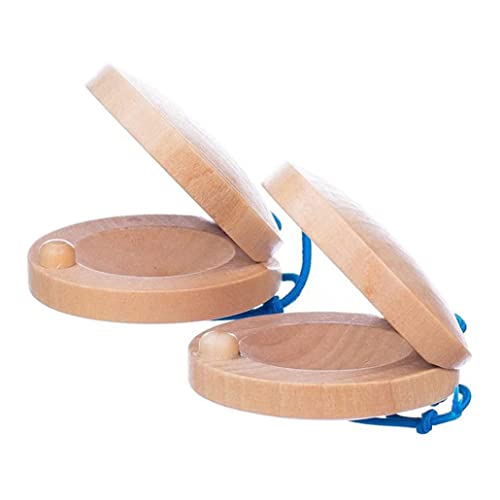 Holzfinger Castanet Holz Klapper Percussion Instrument Musikspielzeug für Kinder 2pcs, Holzklapper von Yaoliucp