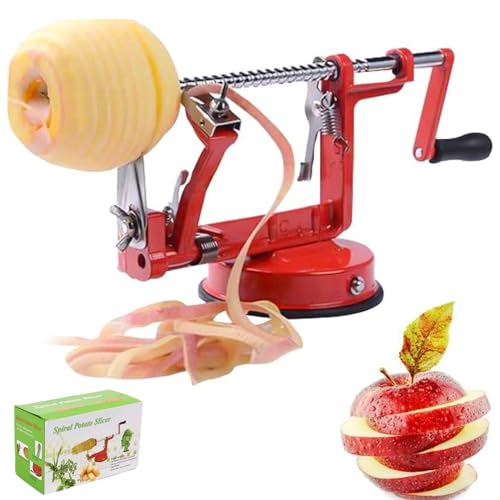 Obst Corer Peeler 3 In1 handgesiedelte Kartoffeln Pear Tomaten Corer Werkzeugschlepper Slicer mit Edelstahlblättern und Saugbasis Multifunktionale Küchenwerkzeuge für Home, Fruit Corer von Yaoliucp