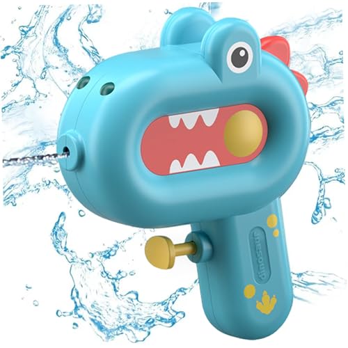 Wasserpistole für Kinder, Cartoon Dinosaurier Mini -Wasserpistole mit Abzug, Plastikwasserpistole für Jungen Mädchen im Freien im Freien im Freien im Freien Wasserspielzeug, blaue Wasserpistole von Yaoliucp