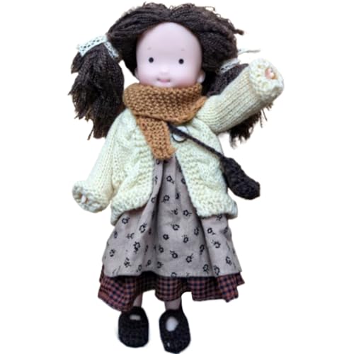 Weiche Babypuppe mit Kleidung | Stoffpuppe, 2,4 x 4,7 x 9,5 Ragdoll mit Tasche, Rock, Schuhen und mehr Dekoration, niedliche gefüllte Babypuppenspielzeug für Babys und Kleinkinder ideale Weihnachtsge von Yaoliucp