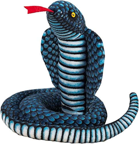 Yaoliucp Big Snake Stoffed Animal Python Plüschspielzeug realistische Schlange Plüsch Stofftiere Spielzeugpuppe Streich Geschenk für Freunde - Blau, von Yaoliucp