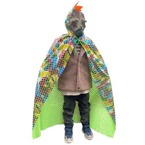 Yaoliucp Dinosaurierkostüme, Dragon Cape Kapuze Dragon Kostüm Kinder mit Fin & Neck Krawatte Dekorative Dinosaurierkostüm für Bühnenaufführung, Anziehen, Halloween, Grün von Yaoliucp