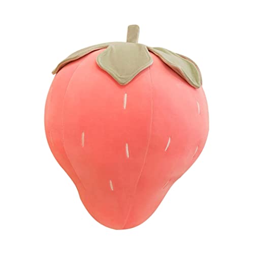 Yaoliucp Erdbeerkissen Erdbeerpluppe Kissen weiche Obstkissen Erdbeerform gefülltes Plüschspielzeug Erdbeerdekorationen für Kindergeschenke Spielzeug (Pink, 40 cm), Erdbeerkissen von Yaoliucp