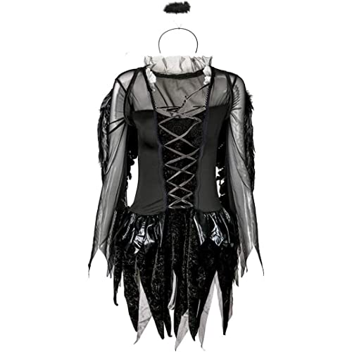 Yaoliucp Halloween Angelwing, Halloween gefallene Engelskleider Kostüm Schwarzes Cosplay Halo Fancy for Women von Yaoliucp