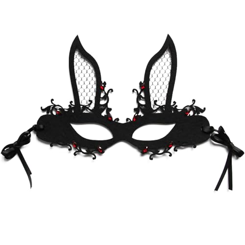 Yaoliucp Halloween Mask Black Masquerade Maske für Frauen halbe Gesichtskostüm Maske Kostüme Kleider Augenmaske Schleier für Weihnachten Halloween Cosplay -Party Girls Women Style3, Halloween Maske von Yaoliucp