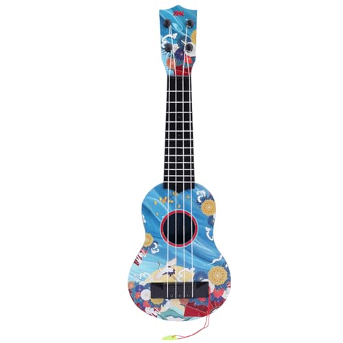 Yaoliucp Kinder Ukulele chinesischer Stil 17inch 4-Saiten Kinder Ukelele für anfänger einstellbare ergonomische frühe Bildungskinder Musikspielzeug, Kranmuster, Ukulele für Kinder von Yaoliucp