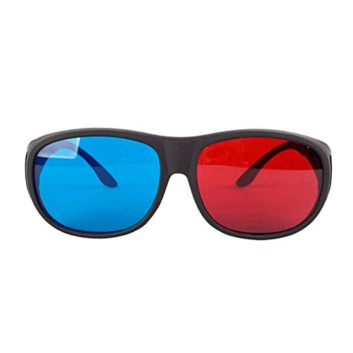 Yaoliucp Rotblaue 3D-Brille Cyan Anaglyphe Einfacher Stil 3D-Brillen Stereo-Film Game-Extra Upgrade-Stil für Männer Frauen, 3D-Filmspiel-Extra-Brille von Yaoliucp