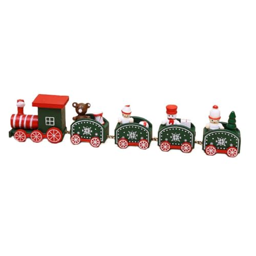 Yaoliucp Weihnachtszug Ornamente Holz Mini Weihnachtstzug Spielzeug Festival Dekor für Kinderstil5, Weihnachtszug Dekor von Yaoliucp