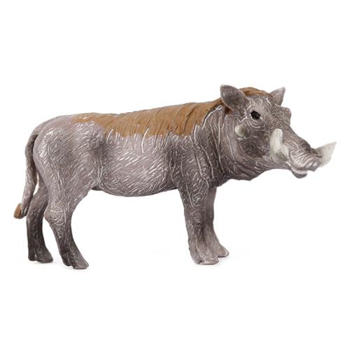 Yaoliucp Wildschweinfigur, 3,7x2 PVC männliche Warthog Toy Pädagogische Lernspielzeug Geburtstagstorte Tiere Spielzeug für Kinder Jungen Mädchen von Yaoliucp