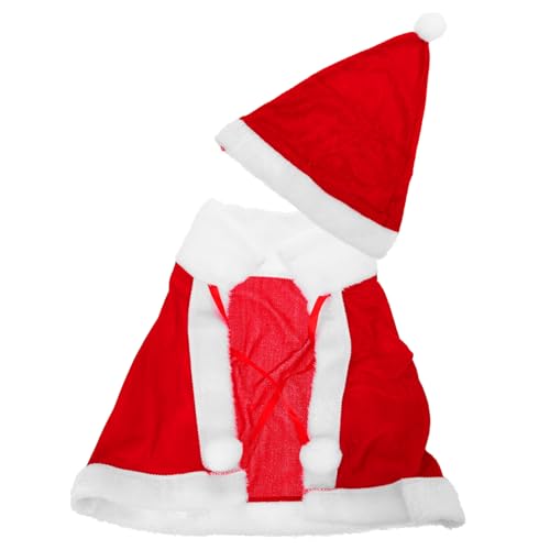 Yardenfun 1 Satz Santa Cape Party Cosplay Kostüm (Kinder) Weihnachtsmann-Kostümanzug Weihnachtsoutfits für Kleinkinder weihnachtskleider kinder weihnachtskleider für kinder Weihnachtsmütze von Yardenfun