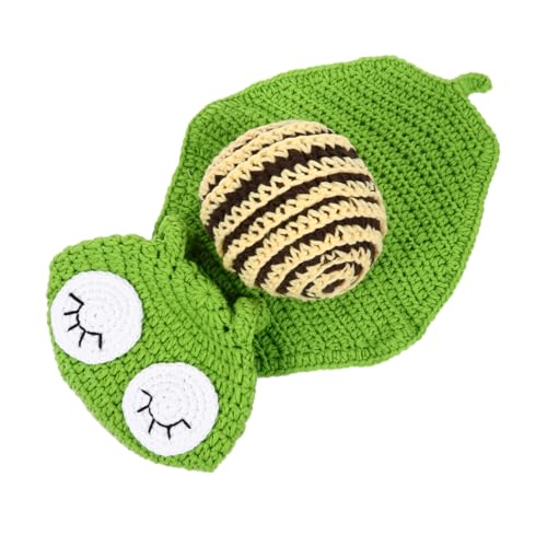 Yardenfun 1 Satz Schneckenbabykleidung Cartoon- -requisiten -outfits Neugeborenes Fotoshooting-kostüm Weiche Babykleidung Neugeborenes Kostüm Gestrickte Kostümrequisiten Babyfoto Garn von Yardenfun