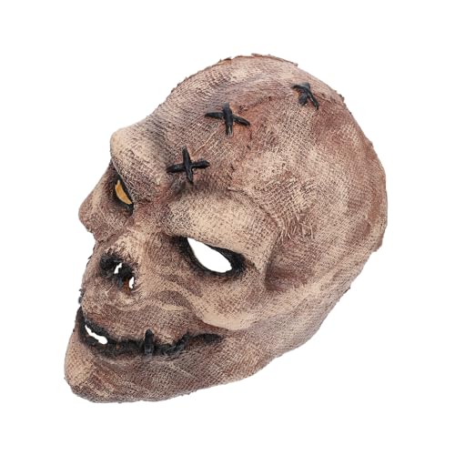 Yardenfun 1 Stück Cosplay Kopf Mask Horror Schädelmaske Cosplay Kostüm Grusame Vogelscheuche Maske von Yardenfun