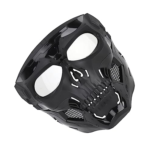 Yardenfun 1 Stück Skelett Vollgesichtsmaske Schwarz Taktische Maske Für Halloween CS Spiele Überlebensspiele Und Cosplay Ideal Für Maskerade Partys Und Besondere Anlässe von Yardenfun