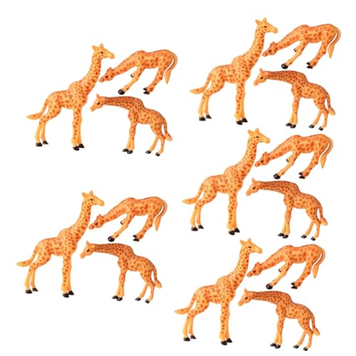 Yardenfun 15 STK Giraffenverzierung Schicke Minifigur Miniaturtiere Minifiguren Schönes Miniaturtier Entzückende Minifigur Schöne Giraffenfigur Tisch-miniaturtier Desktop-miniaturtier Abs von Yardenfun