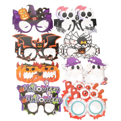 Yardenfun 16St Halloween-Party-Dekorationsgläser Halloween-Papierbrille Halloween-Brille Halloween-Streich-Requisiten halloween gadget halloween costume lustige Brille Gläser für die Party von Yardenfun