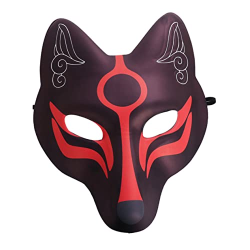 Yardenfun 1Stk Fuchs Maske Fuchs-Gesichtsabdeckung Maskerade Vanny-Cosplay Halloween-Tiermasken Fuchsparty halloween masken halloweenmaske camoing Eva dekorative Maske kreative Maske Black von Yardenfun