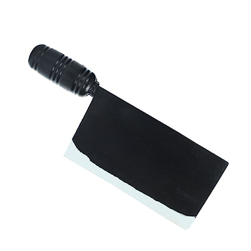 Yardenfun 1stk Küchenmesser Aus Gummi Dekor Knofe Stütze Gefälschtes Hackmesser Streich Spielzeuge Fleischerbeil Kostüm Falsch Topper Halloween-küchenschneider Halloween-Requisite Black von Yardenfun