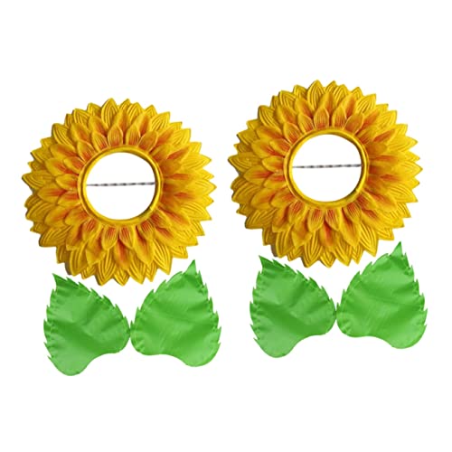 Yardenfun 2 Sätze Kopfschmuck aus Sonnenblumen Zubehör Tanzpartyhut Sonnenblumen Kopfschmuck Blumenkranz Kopfschmuck Blumenkopfbedeckungen für Kinder Sonnenblumenkopfbedeckung für Kinder von Yardenfun