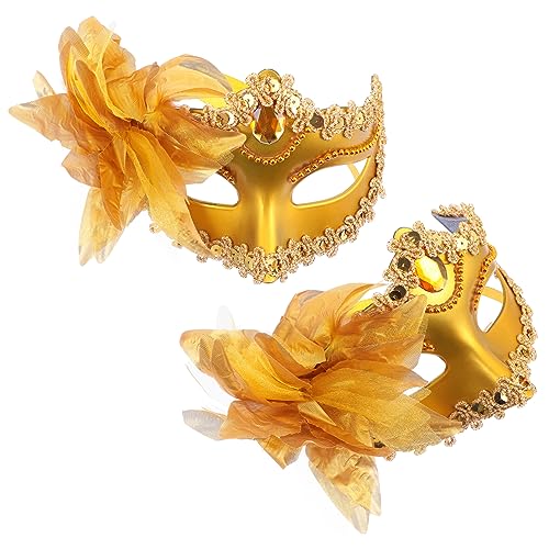 Yardenfun 2 Stück Lilienmaske Zarte Maskerademaske Maskerade Blumenmaske Blumenmaske Für Maskenball Maske Karnevalsmaske Partymaske Blumen Halbmaske Blumen Gesichtsmaske von Yardenfun