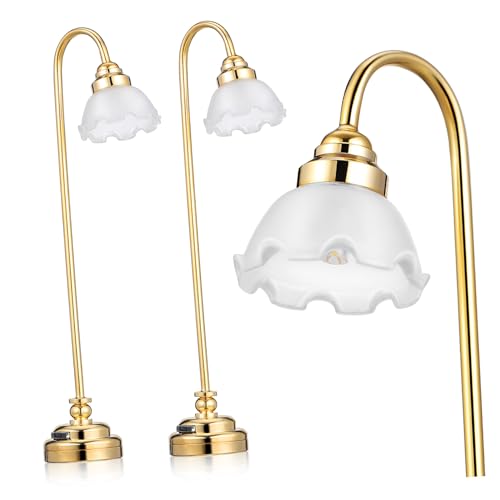 Yardenfun 2 Stück Mini Tischlampe Mini Hauslampe Miniatur Puppenhaus Lampe Puppenhaus Tischlampe Puppenhaus Lichter Miniatur Tischlampe Mini Puppenhaus Lampe Miniaturmöbel Mini von Yardenfun