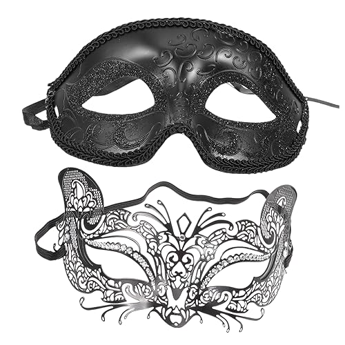 Yardenfun 2St Spitzenmasken für Frauen Abschlussball Maske Party-Maske Eiserne Partymaske Party-Eisenmaske Halloween-Masken für erwachsene Frauen Maskerade Masken Frauen Schmiedeeisen von Yardenfun