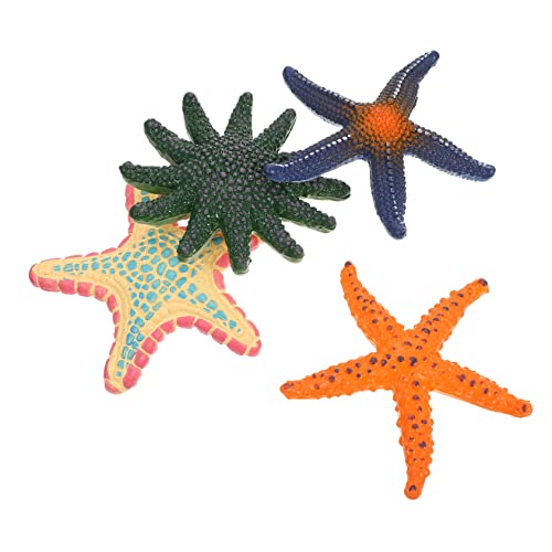 Yardenfun 4 Stück Simulation Seestern Kognitives Spielzeug Für Kinder Oktopus-badespielzeug Strandspielzeug Für Kinder Meerestierfiguren Massenspielzeug Für Kinder Künstliches para PVC von Yardenfun