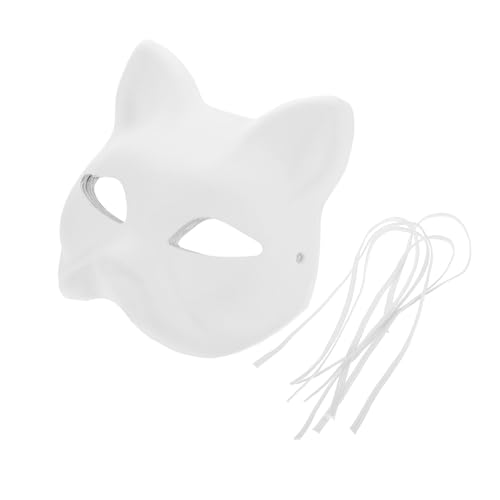 Yardenfun 5er Set Katzen Gesichtsmaske Zum Selbstgestalten Leere Umweltfreundliche Zellstoffmasken Für Halloween Kostüm Party Und Cosplay Ideal Für Kreative Bastelprojekte Und Maskenball von Yardenfun