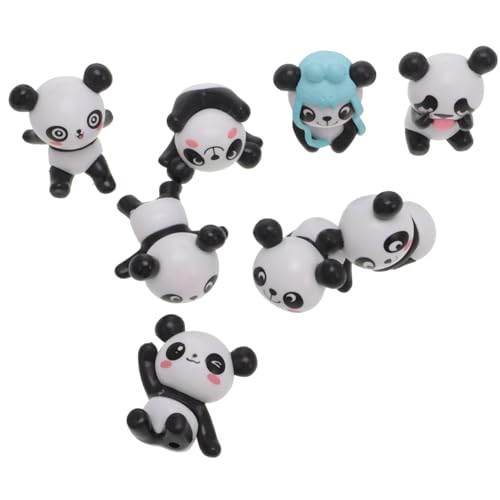 Yardenfun 8st Auto-Panda-verzierung Schmuck Autodekoration Auto-Ornament Auto-innendekoration Vitrinendekor Home-Cartoon-dekor Tortendeko Einschulung Vinyl von Yardenfun