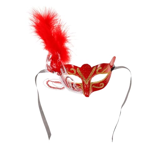 Yardenfun Blumenseitige Federmaske halloween schlüpfeier masken Maskiert maskarer Maskerade-Maske-Foto-Requisite Gefiedermaske für Party Party-Deko-Maske dekorative Maske Partymaske Plastik von Yardenfun