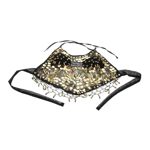 Yardenfun Damen Bauchtanz Oberteil Mit Pailletten Quasten Bh Oberteil Glitzernd Für Bauchtanz Stammes Und Festivalaufführungen Kostüm Oberteil von Yardenfun