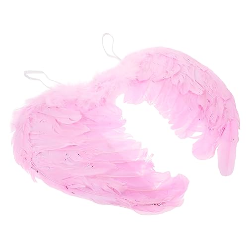 Yardenfun Engelsfederflügel Bunter Engelsflügel Halloween-kostüme Für Mädchen Engelsflügel Aus Polyester Flügel-kostüm-requisiten Flügelförmige Engelsverzierung Kinderkostüm Kinderkleid Rosa von Yardenfun