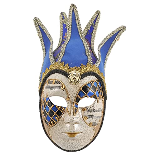 Yardenfun Entworfene Retro Venezianische Maske Narrenmaske Karneval Vollmasken Zubehör für für Kreative Faschingskostüme Maskerade Gesichtsdekor Cosplay Party Maske Party Kostüm Masken von Yardenfun