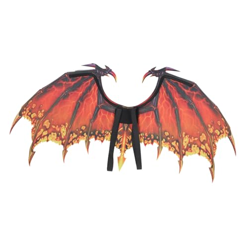 Yardenfun Flügel Kostüm Performance-cosplay-flügel Gruseliges Kostüm Für Halloween Flügel Karneval Erwachsener Dämonenflügel Cosplay Kostüm Dämonenflügel Wunderschönes Flügelkostüm Rot von Yardenfun