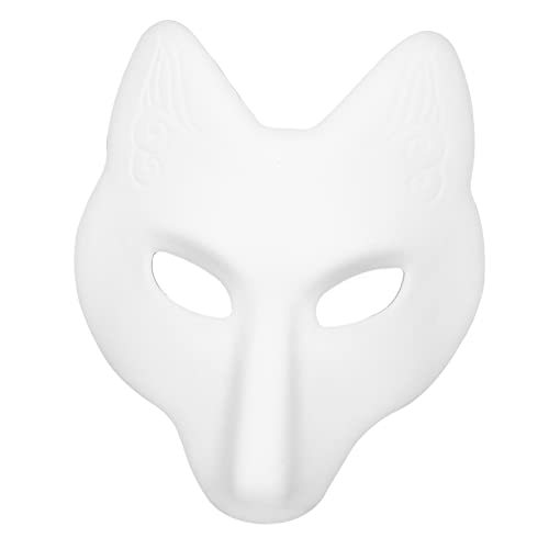 Yardenfun Fuchs halloween costume halloween kleidung kindermaske fox mask Maskenkostüm Weiße Papiermasken basteln halloween deko puppenzubehör Cosplay- Fuchsmaske für Kinder von Yardenfun