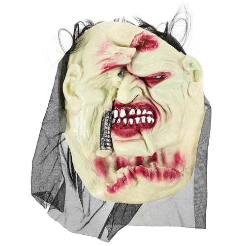 Yardenfun Gesicht Masken Gruselige Halloween Maske Gruselige Maske Horrormaske Maskenornament Gruseligste Maske Halloween Karnevalsmaske Cosplay Maske Halloween Maskerade Kostüm Requisiten von Yardenfun