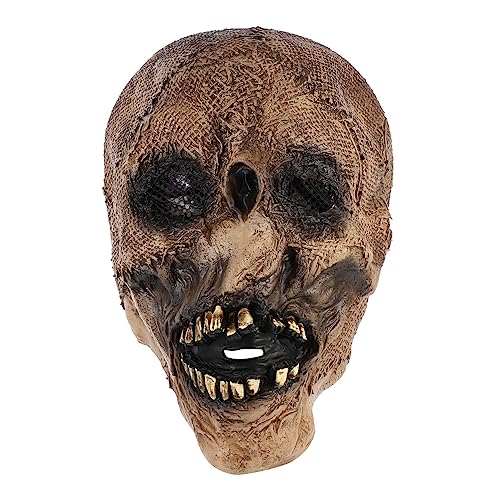 Yardenfun Grusel Halloween-Cosplay Zombie-Kopfbedeckung Halloween-Maske Halloween-Gesicht halloween costume halloween kleidung Horror-Kopfmaske Cosplay-Gesichtskopfmaske Emulsion von Yardenfun