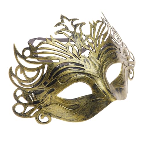 Yardenfun Halloween Maske Für Kostümparty Antike Plastik Halbmasken Mit Königlicher Krone Goldene Retro Maske Für Maskenball Und Feierlichkeiten Unisex Geeignet Für Erwachsene Und von Yardenfun