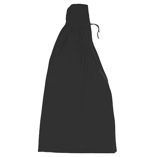 Yardenfun Halloween-Kostüme Umhang Cosplay 150 cm Schwarze Robe Bequemer Umhang mit Kapuze für Party-Rollenspiele und Fotos von Yardenfun