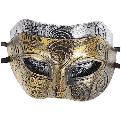 Yardenfun Herren Halbgesichtsmaske Im Retro Roman Stil Masquerade Ball Dekoration Für Halloween Und Partys Bronze Und Imitation Masken Für änner von Yardenfun