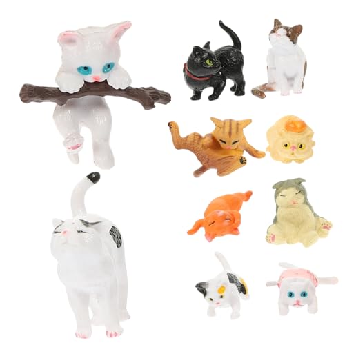 Yardenfun Katzen Figuren Katzenfiguren Set Realistische Katzen Modelle Aus Für Klassenzimmer Dekoration Geschenkidee Für Katzenliebhaber Und Kindergeburtstage Deko Katzenfiguren von Yardenfun