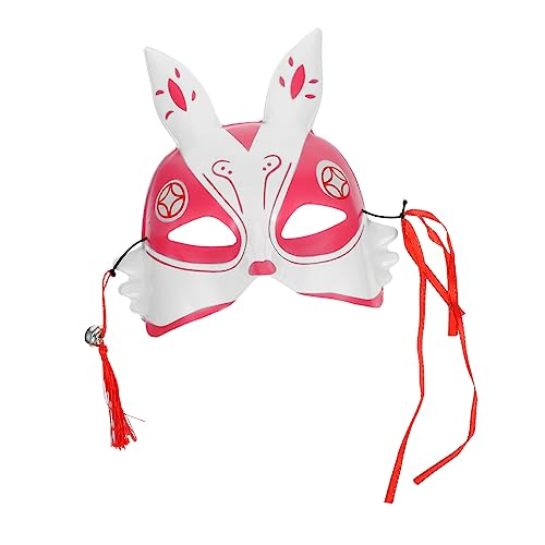 Yardenfun Partyzubehör Fuchsmaske Fuchs Maskerade Maske Cartoon-Hase Hasen-Cosplay-Requisiten Kaninchen halloween masken halloweenmaske wiederverwendbare Maske tierische Maske Plastik Rosa von Yardenfun