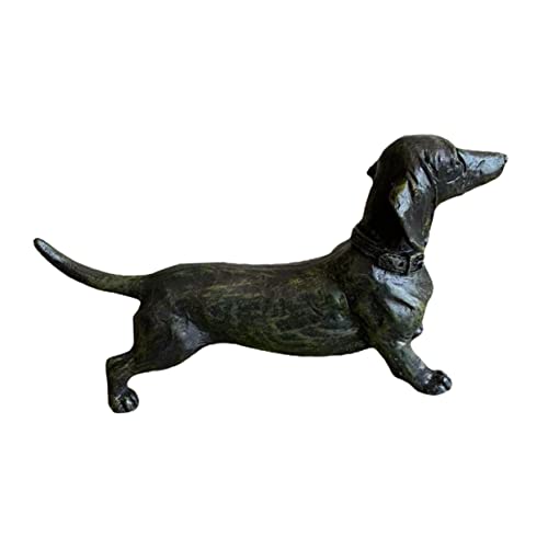 Yardenfun Resin Dackel Figur Schwarzer Hund Handgefertigtes Ornament Für Zuhause Und Garten Dekoration Perfekt Als Für Dackel Liebhaber von Yardenfun