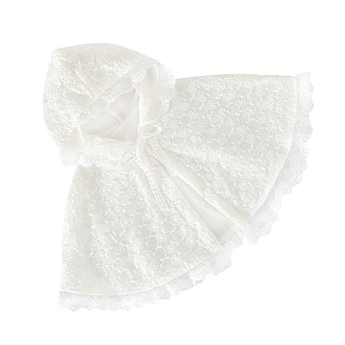 Yardenfun Umhang Für Mädchen Kleid Für Mädchen Mädchen-outfit Spitzenkostüm Kleidung Babykostüm Mädchenkleidung Neugeborener Mantel Neugeborenen-outfits Outfit Für Mädchen Kap Weiß von Yardenfun