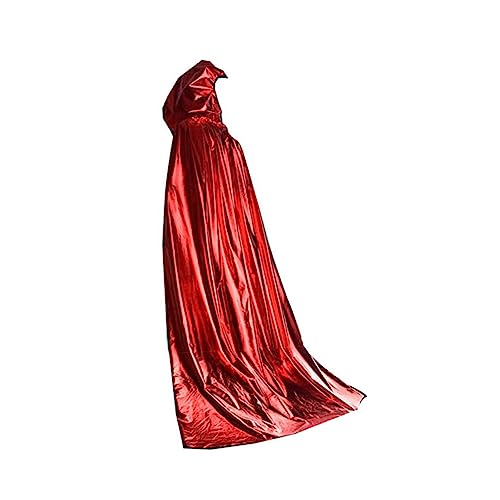 Yardenfun Unisex Rollenumhang Mit Kapuze Rot Langer Umhang Für Halloween Und Fasching Ideales Familienkostü Für Und Erwachsene Vielseitig Einsetzbar Für Kostümpartys Und Cosplay von Yardenfun