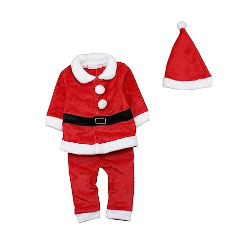 Yardenfun Weihnachtskostüm Für Erwachsene Santa Claus Anzug Mit Hut Festliches Outfit Für Weihnachtsfeiern Cosplay Stoff Ideal Für Partys Und Veranstaltungen Größe M von Yardenfun