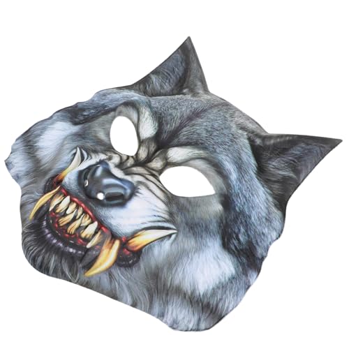 Yardenfun Wolfsmaske Masken Partyzubehör Wolfsmaskehalloween Cosplay Masken Partymaske für Werwolf Kostümmasken für Rade Anziehsachen Fotoautomaten Requisiten Halloween Maske von Yardenfun