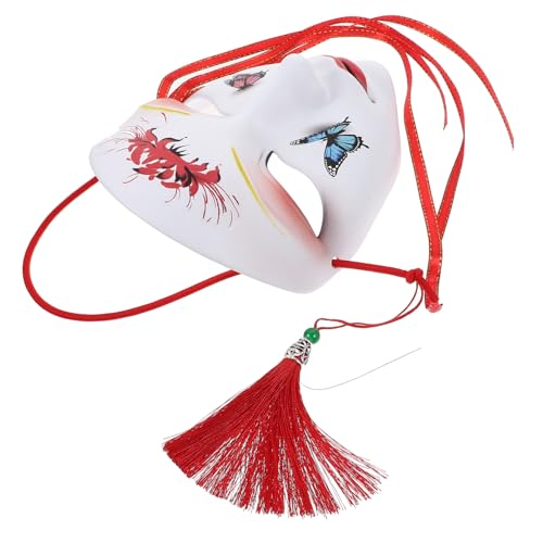 Yardenfun handgezeichnete partymasken Hanfu-Masken süße Cosplay Halbmaske Fuchsmasken halloween masken halloweenmaske gesichtsmaske halloween deko Party-Kostümmaske Partyzubehör ABS-Material von Yardenfun